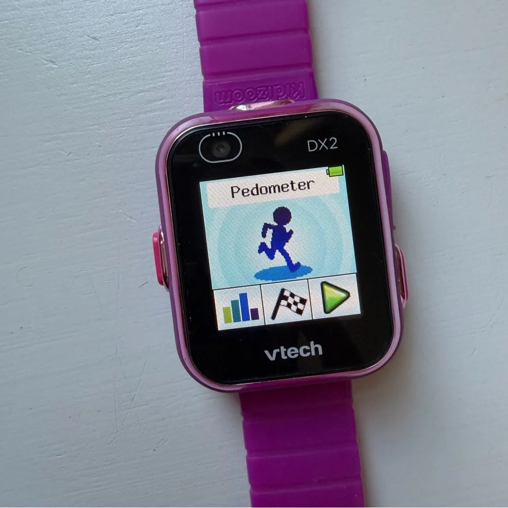 VTech Zoom Kidizoom Touch Screen Smartwatch Pink Camera Games Working Condition